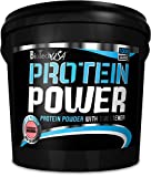 Biotech USA Protein Power - Proteína en polvo, sabor fresa y plátano,...