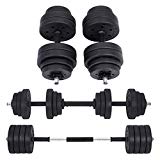 SONGMICS Juego de Mancuernas Ajustables, 30 KG con Barra Adicional,...