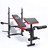 ISE Banco de Musculación Multifuncional Inclinable para Entrenamiento Completo,...