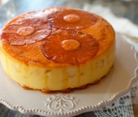 Receta de flan de maicena con frutas
